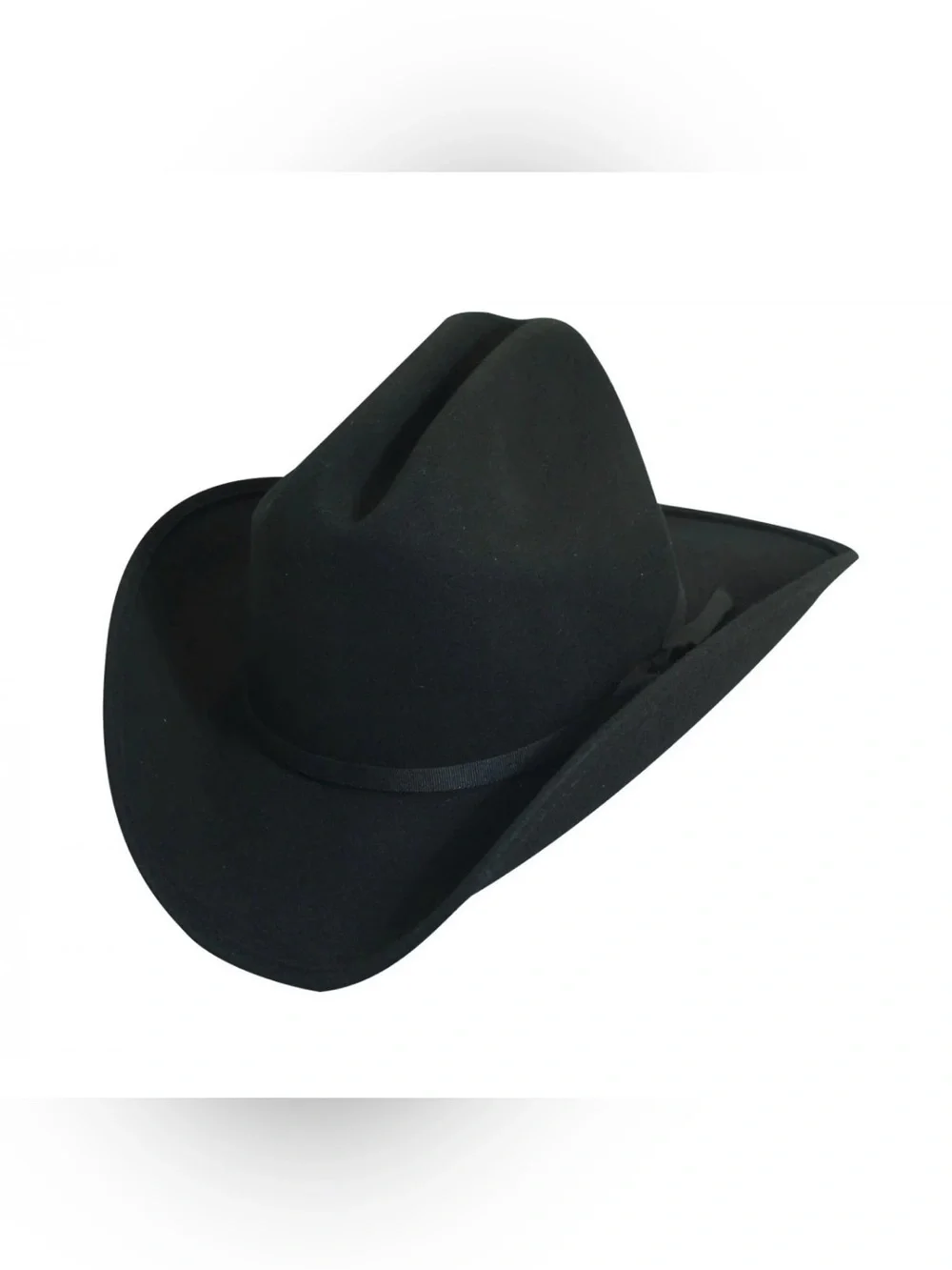 Scala Black 100% Wool Felt Western Hat Wire in Brim Bendy Shapeable Ribbon Trim
